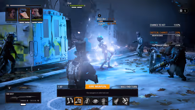 Mutant Year Zero: Road to Eden – Turn-Based Tactical Combat with Dux Targeting a Med-Bot