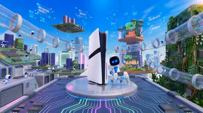Sony PlayStation 5 Pro Console with Astro Bot and DualSense Controller
