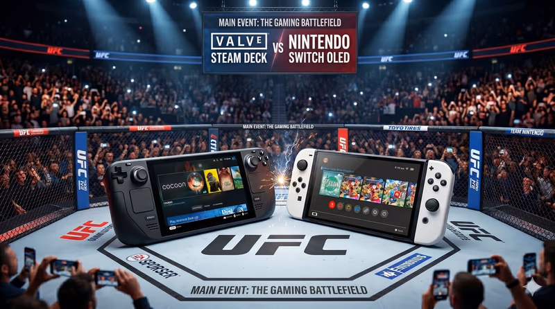 Switch OLED vs Steam Deck in UFC Ring to fight